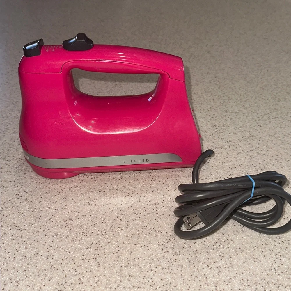 KitchenAid hibiscus Hot Pink Hand Mixer - 5 Speed *Tested!